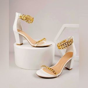 Brand new mid heel ankle strap!